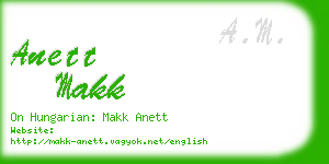 anett makk business card